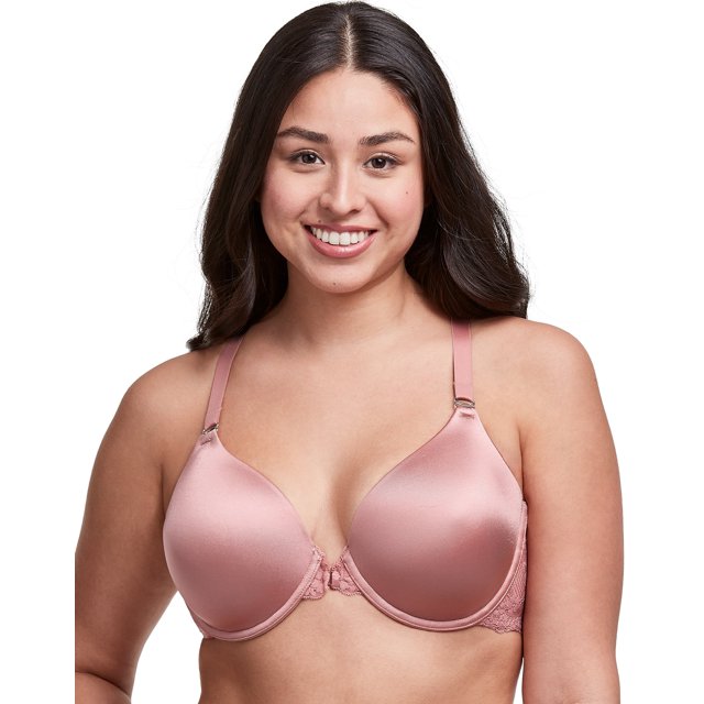 Maidenform Womens Pure Genius T-Back Bra with Lace, 38D, Misted Rose