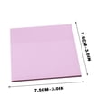 thumbnail image 4 of Transparent PET Sticky Notes Pack - Semi-See-Through Student Reminder Sheets for Books, Files & Office Annotation - 75x75mm, 4 of 6