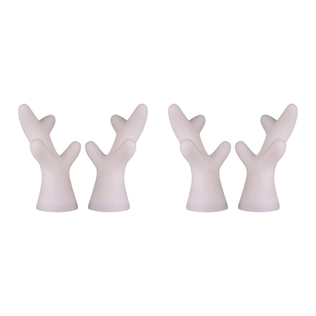 mmirethe 2pcs Easy To Install Antlers Sticker To Decorate Christmas Car Cute Waterproof white large 2Set