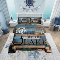 thumbnail image 2 of Erosebridal Ensemble de Literie à Imprimé « Life is Better at the Lake » Taille Simple avec Couette, Insert de Couette Style Ferme Campagnarde, Réversible 2 Pcs, Super Douillet, 2 of 7