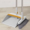 thumbnail image 4 of Dvkptbk Broom and Garbage Shovel Brooms and Dustpan Set Double-Layer Scraper Foldable Dustpan Non-Stick Hair Dustpan Sweeping Brooms 180-Degree Rotatable Brooms for Vertical Storage, 4 of 7