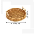 thumbnail image 3 of Imitation Rattan Fruit Plates Hand-woven Japanese Bread Basket Steamed Bun Basket Living Room Home Storage Basket Rattan Tray, 3 of 5