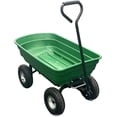 thumbnail image 1 of Chariot de Jardin Robuste à 4 Roues avec Support Intégré Capacité de 600 Lb Chariot Utilitaire pour Cour, Jardin et Usage Extérieur - Espace de Transport de 4 Pieds Cubes Vert, 1 of 5