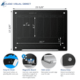 thumbnail image 4 of Audio-Visual Direct Glass Dry-Erase Calendar Whiteboard Set - 45 x 60 cm - (Magnetic, Black), 4 of 6