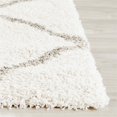 thumbnail image 3 of SAFAVIEH Hudson Amias Geometric Shag Runner Rug, Ivory/Grey, 2'3" x 12', 3 of 3