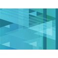 thumbnail image 1 of Ahgly Company Machine Washable Indoor Rectangle Transitional Dark Turquoise Green Area Rugs, 3' x 5', 1 of 7