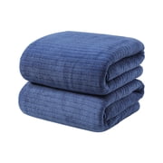 XEOVHV 2 Pack Oversized Bath Towels Set, Blue 35x70cm Extra Large Towel Microfiber Soft XL Bath Sheet Super Absorbent Bathroom Towels Set Quick Dry Plus Size Shower Towels for Family Hotel Dorm