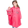 thumbnail image 3 of Children‘s Boys Girls Dinosaur Rainbow Printed Button Rain Jacket Hooded Windproof Raincoat, 3 of 3