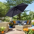 thumbnail image 2 of Outsunny Parasol de Terrasse Rond 8,5 Pi en Aluminium Gris, 2 of 10