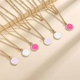 thumbnail image 2 of Smiley Face Colliers Émail Collier Visage Heureux Collier Rose Collier Preppy pour Femmes Filles - Rouge Rose,une Seule Couche, 2 of 4