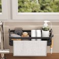 thumbnail image 5 of Organisateur de Panier d'Évier de Cuisine avec Plateau d'Égouttement Amovible pour Rangement d'Éponge, Brosse, Chiffon à Vaisselle 10.03 Po x 3.93 Po x 2.99 Po, 5 of 5