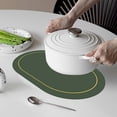thumbnail image 5 of Yhmxh Solid Color Leather Western Dining Mat Oil-Proof Dining Table Mat Hotel Home Dining Mat Non-Slip Bowl Mat Oval Insulation Mat Home and Kitchen kitchen Accessories kitchen Essentials, 5 of 5