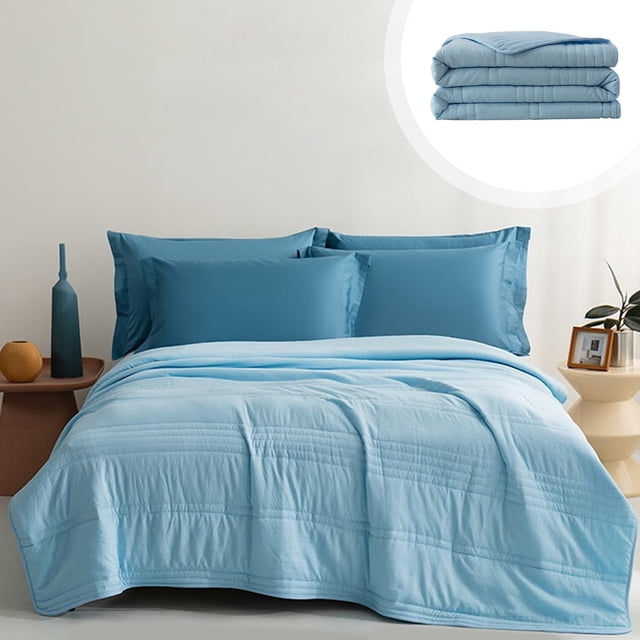 SROBPTY Summer Quilt, Solid Color Washable Conditioning Quilt Summer Cool Quilt Thin Quilt Fiber Quilt