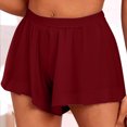 thumbnail image 2 of Timegard Shorts for Women Elastic Waisted Ruched Comfy Solid Color Shorts Summer Casual Loose Shorts, 2 of 6