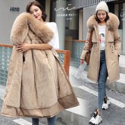 EGNMCR Womens Long Puffer Coat, Long Sleeve Padded Winter Down Coats, Hooded Parka Jacket Women Fashion Hooded Casual Zippers Loose Long Sleeve Warm Blouse Coat Tops Women Coat