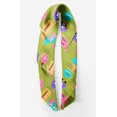 thumbnail image 2 of Bimba Green Donut & Text Printed Pure Silk Scarf Neck Wrap Summer Hair Bandanas For Women 40 x 80 Inches, 2 of 6