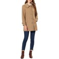 thumbnail image 2 of INSPIRE CHIC Manteaux pour Femmes Col Peter Pan Boutonnage Simple devant à Boutons Manteaux d'Hiver TG Kaki, 2 of 7