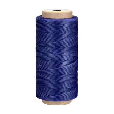 Unique Bargains 186 Yards 210D/1mm Leather Sewing Thread Polyester Waxed Cord, Dark Blue