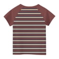 thumbnail image 4 of RXIRUCGD 2025 Vêtements d'Été pour Enfants Tout-Petits Garçons Filles Mode Mignon Col Rond Imprimé Rayé Manches Courtes, 4 of 7