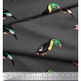 thumbnail image 2 of Soimoi Gray Heavy Canvas Fabric Toucan Bird Decor Fabric Printed Yard 58 Inch Wide, 2 of 3