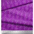 thumbnail image 3 of Soimoi Purple polyester Crepe Fabric Sacred Geometric Printed Craft Fabric by the Yard 52 Inch Wide, 3 of 3
