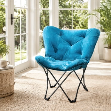 Mainstays Chaise papillon pliante, bleue