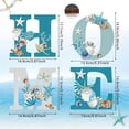 thumbnail image 4 of Wood Home Sign Coastals Blue Starfishs Beach Theme Sign For Home Letters Hanging Wall Decor Art Signs For Living Room Kitchen Bedroom Decor, 4 of 6