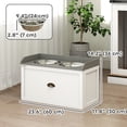 thumbnail image 3 of PawHut Grands Bols Surélevés pour Chien avec Rangement, Support de Bol Surélevé pour Chien, Blanc, 3 of 10