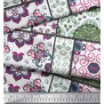 thumbnail image 3 of Soimoi Polyester Crepe Fabric Mandala & Paisley Patchwork Print Fabric by Yard 52 Inch Wide, 3 of 3