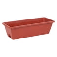 thumbnail image 2 of 4PCS Window Box Planter with Drainage Holes & Matching Saucers,17 Inch Plastic Rectangular Flower Pot for Vegetables Herbs Flower for Indoor Outdoor Garden Decor Patio Balcony Windowsill Deck Railing, 2 of 5
