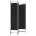 thumbnail image 3 of vidaXL 4-Panel Room Divider Black 160x200 cm Fabric, 3 of 5