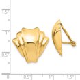 thumbnail image 2 of 14K Yellow Gold Omega Clip Polished Non-pierced Earrings, 2 of 2