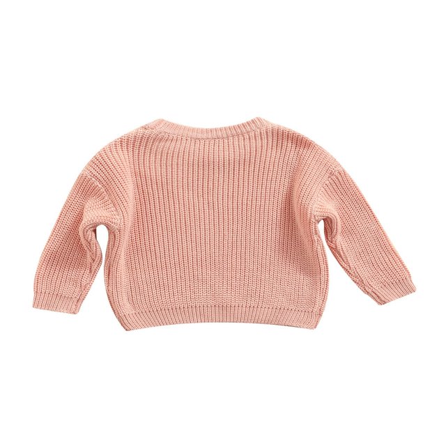 Toddler Boys Girls Knit Sweater Oversized Sweatshirt Fall Winter Pullover Tops