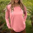 thumbnail image 2 of Yuyuzo Hoodies for Women Fall Fleece Lined Sweatshirts Long Sleeve Drawstring V Neck Pullover Tops, 2 of 4