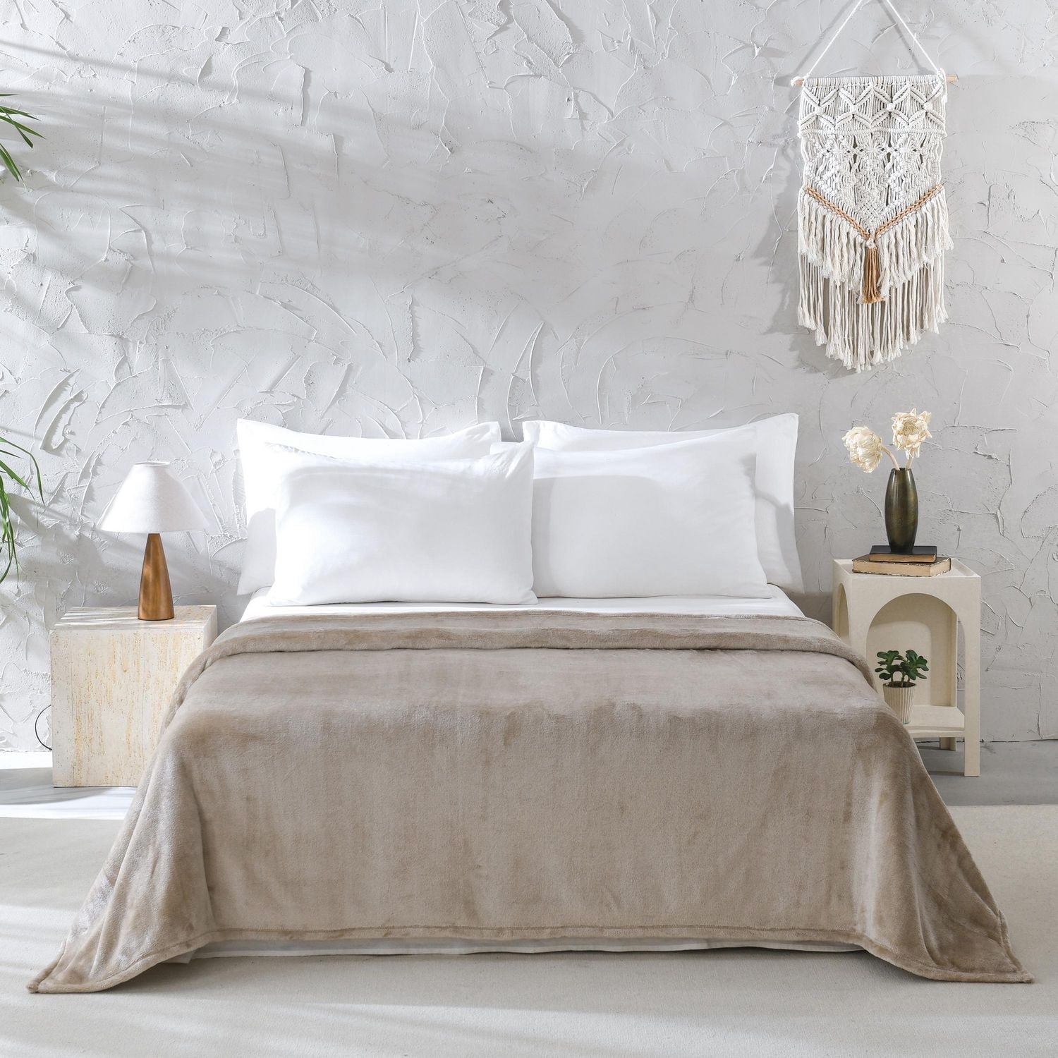 Couverture en peluche Mainstays brun DQ