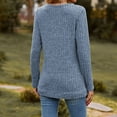 thumbnail image 4 of vdgthytj Chandails pour Femmes à Manches Longues Mode d'Automne Col en V Hauts Tricotés Confort Doux Chandails de Base, 4 of 4