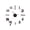 Black, variant on Fwttom Comfortable and Diy Wall Clock Without Punching, Personalized Living Room, Bedroom Clock, Silent Digital Clock, Decorative Wall Sticker Clock