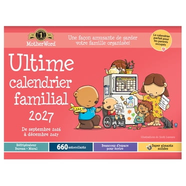 2027 Motherword Ultimate Family Large Desk/Wall Calendar, French