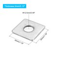 thumbnail image 2 of Uxcell Rondelle Carrée, Lot de 10, M12x30x30x3 mm, Rondelles pour Plaques Carrées en Acier Inoxydable 304, 2 of 5