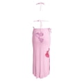 thumbnail image 5 of Maillot de Bain 2 Pcs pour Femme à Fleurs, Bikini Triangle à Ficelles à Dos Nu avec Jupe Moulante de Plage, par-Dessus, 5 of 5