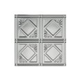 thumbnail image 2 of Fasade Easy Installation Traditional 4 Brushed Aluminum Glue Up Ceiling Tile/ Ceiling Panel (12" X 12" Sample), 2 of 3