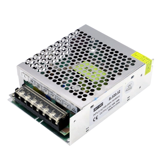 Transformateur de Tension AC à DC 10A 120W Adaptateur de Commutation Réglable pour Bandes Lumineuses Caméra Projet Informatique Radio