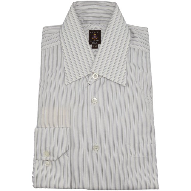 Robert Talbott Robe-Chemise Classique pour Homme à Rayures Violettes / Noires Style Estate - 15.5 (L)