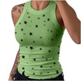 thumbnail image 1 of Fridja Débardeur Sans Manches à Col Rond Imprimé Étoile pour Femmes, Blouse de Sport, 1 of 5