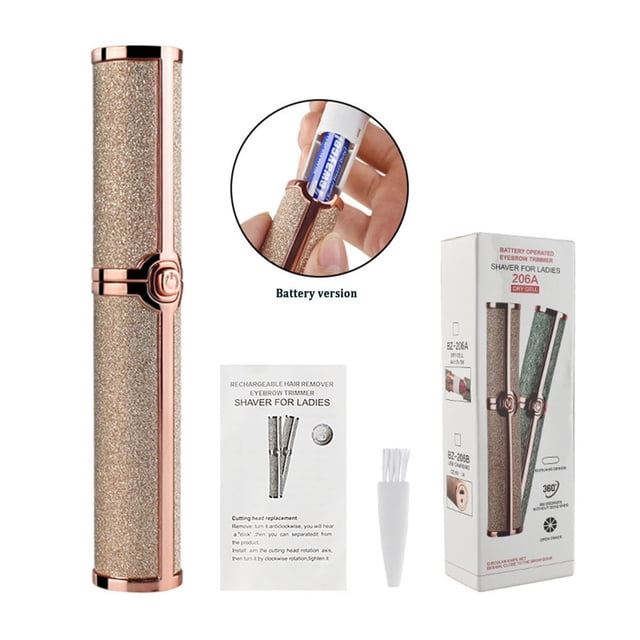 CHOK Rouge à Lèvres Femmes Tondeuse Électrique pour Sourcils Rasoir Instrument d'Épilation Artefact de Rasage des Sourcils Rasage Automatique Lèvres Poils avec Conception Lumineuse Pratique à Transporter et Facile à A