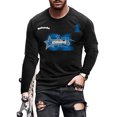 thumbnail image 1 of UKAP Mens T Shirt Crew Neck Tops Long Sleeve Loose Fall Pullover #04 3XL, 1 of 2