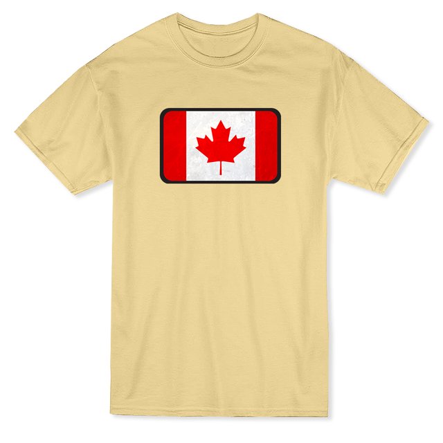 Canada Flag Box Stamp Men's T-shirt