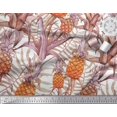 thumbnail image 2 of Soimoi Poly Georgette Fabric Leaves & Pine Fruits Decor Fabric Printed Yard 52 Inch Wide, 2 of 3