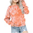 thumbnail image 1 of Yuyuzo Chandails en Molleton pour Filles Col Rond Manches Longues Décontracté Confortable Bloc de Couleur Pull d'Automne, 1 of 5