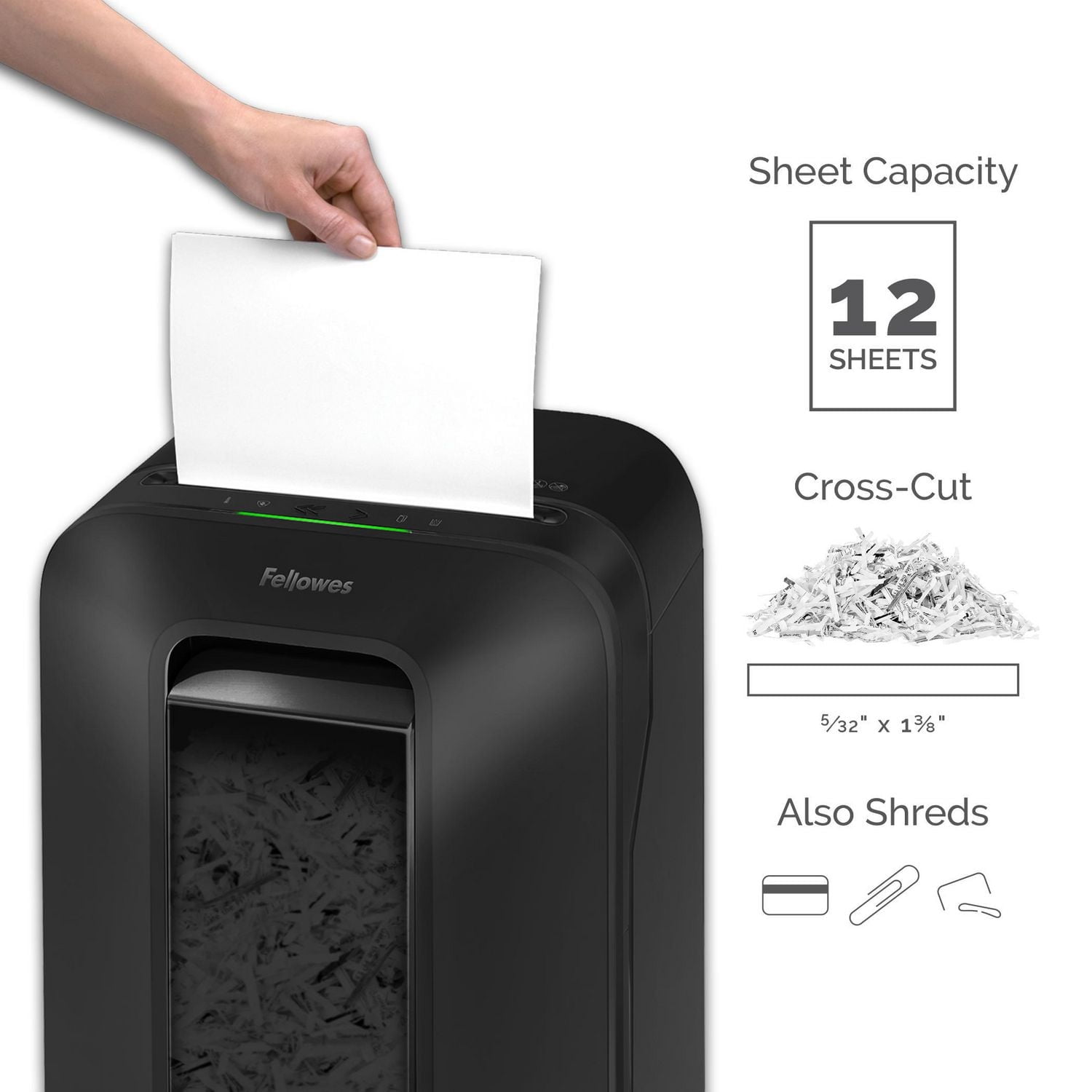 Fellowes® Powershred® LX170 Cross-Cut Shredder